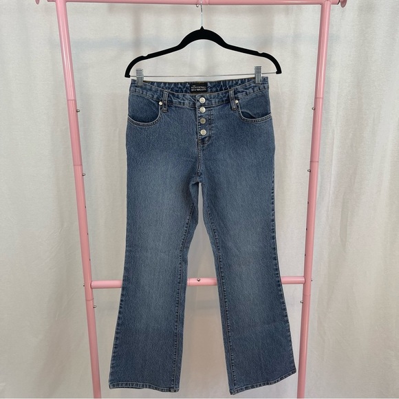 Vintage No Boundaries Stretch Pocketless Flare Jeans size Junior 9 - Picture 1 of 5
